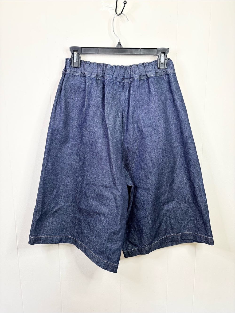 Agolde pleated dark wash long jorts shorts denim size 27 new pull on - Picture 5 of 6
